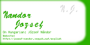 nandor jozsef business card
